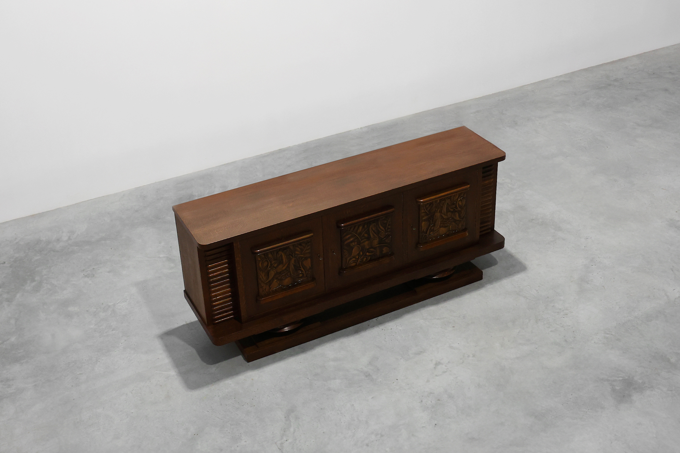 French Art Deco Oak Sideboard by Jacques Klein, circa 1925thumbnail